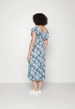 Midi V Flared Dress Witrh Ruffle Sleevees - Robe En Jersey - Dark Blue/Blue -Anna Field 0339ed7db2dd4cfaab1930f7c9a6582f