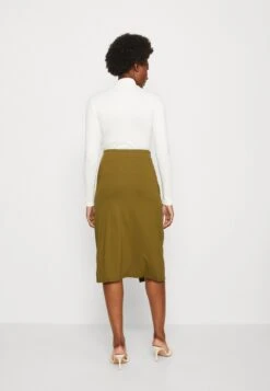 Anna Field Front Knot Midi Skirt - Jupe Crayon - Khaki -Anna Field 051302aff1de42478da86a4249fb11fe
