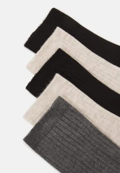 Anna Field 5 Pack - Chaussettes - Beige/Black/Grey -Anna Field 08df04d91dee44c9bc8b6f4818415c2e