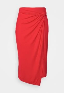Anna Field Front Knot Midi Skirt - Jupe Crayon - Red -Anna Field 0ab85f809b7e4081986dbd9b6f8d2ea7