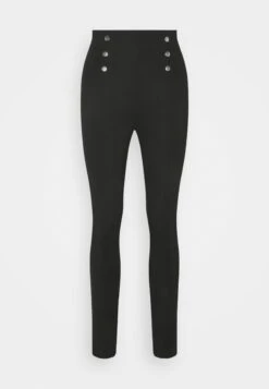 Anna Field Punto Leggings With Button Detail - Legging - Black -Anna Field 128131271e9646dc855d17ee160ec4ec