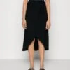 Anna Field Basic Wrap Over Midi Skirt - Jupe Trapèze - Black -Anna Field 161673da8d96477e901a7ce66959ee74