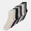 Anna Field Heart Ankle 8 Pack - Chaussettes - Black/Grey -Anna Field 168705eb05194875a2a9231e92363d31
