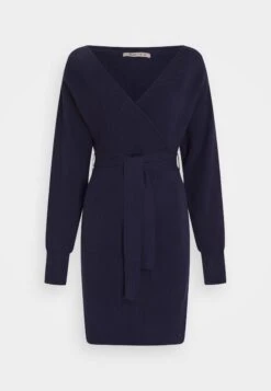 Anna Field Wrap V Ausschnitt Mini Strickkleid Mit Gürtel - Robe Fourreau - Dark Blue -Anna Field 1d7c577ba881440b83d34cee1185bf25