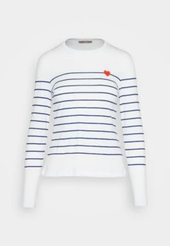 Anna Field T-Shirt À Manches Longues - White/Dark Blue -Anna Field 1f6f55fb90c34a999e0503b92b86ec71