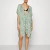 Anna Field Printed Short Kimono / 606 - Khaki_003 - Off-White - Accessoire De Plage - Khaki/Off-White