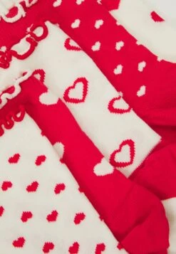 Anna Field 5 Pack - Chaussettes - White/Red -Anna Field 3e52e98c255e4d818da5d29ebb75b7e5