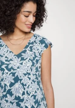 Midi V Flared Dress Witrh Ruffle Sleevees - Robe En Jersey - Dark Blue/Blue -Anna Field 3e624a7562d3474eb634dd22da87092f