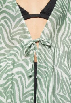 Anna Field Printed Short Kimono / 606 - Khaki_003 - Off-White - Accessoire De Plage - Khaki/Off-White -Anna Field 56783fe6be5a49b6bbf0e4d7a0a94450