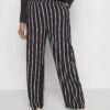 Wide Leg Pant - Pantalon Classique - Dark Blue/Brown/White -Anna Field 579d4b93e0bc4fe2a1ea860e23b8675a