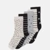 Anna Field 5 Pack - Chaussettes - Grey/Black -Anna Field 58869cbcf7cf4e6497511a207ce554f2