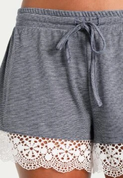 Anna Field Sarah Short Pj Set - Pyjama - Off-White/Dark Blue -Anna Field 6f89a2a5cdf84a3c8c843968bd01c00e