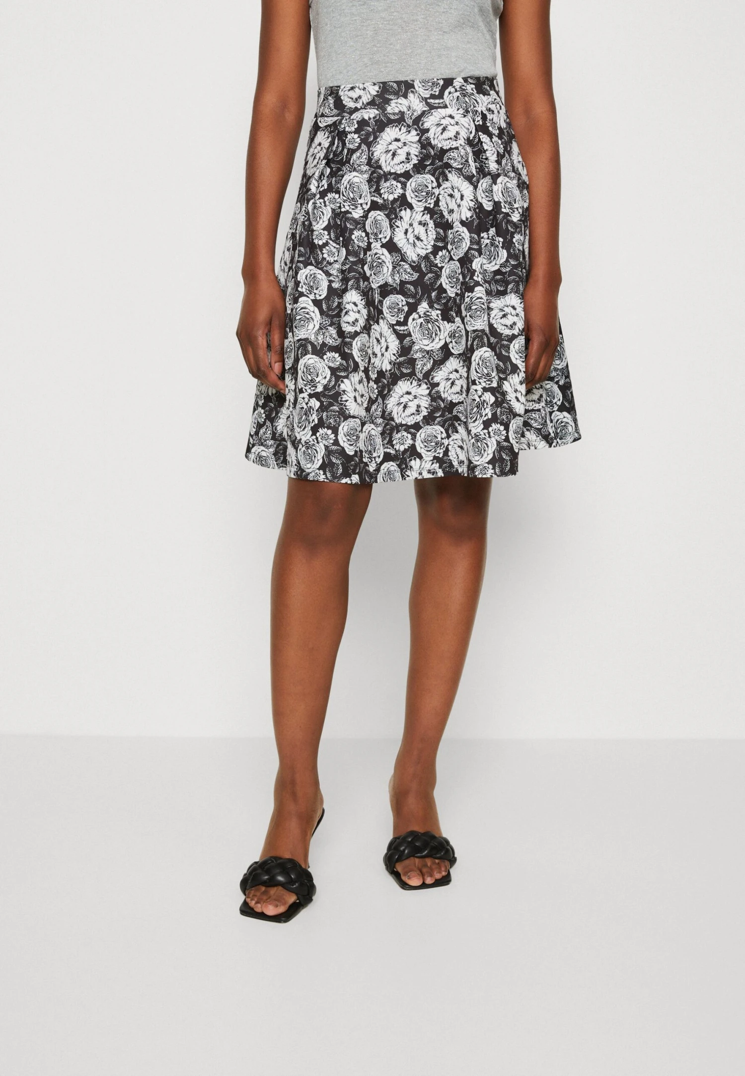 Anna Field Jupe Plissée - Black/White 3 Anna Field Jupe Plissée - Black/White