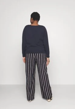 Wide Leg Pant - Pantalon Classique - Dark Blue/Brown/White -Anna Field 77843960049c4fcda05186e5f8c43cd2