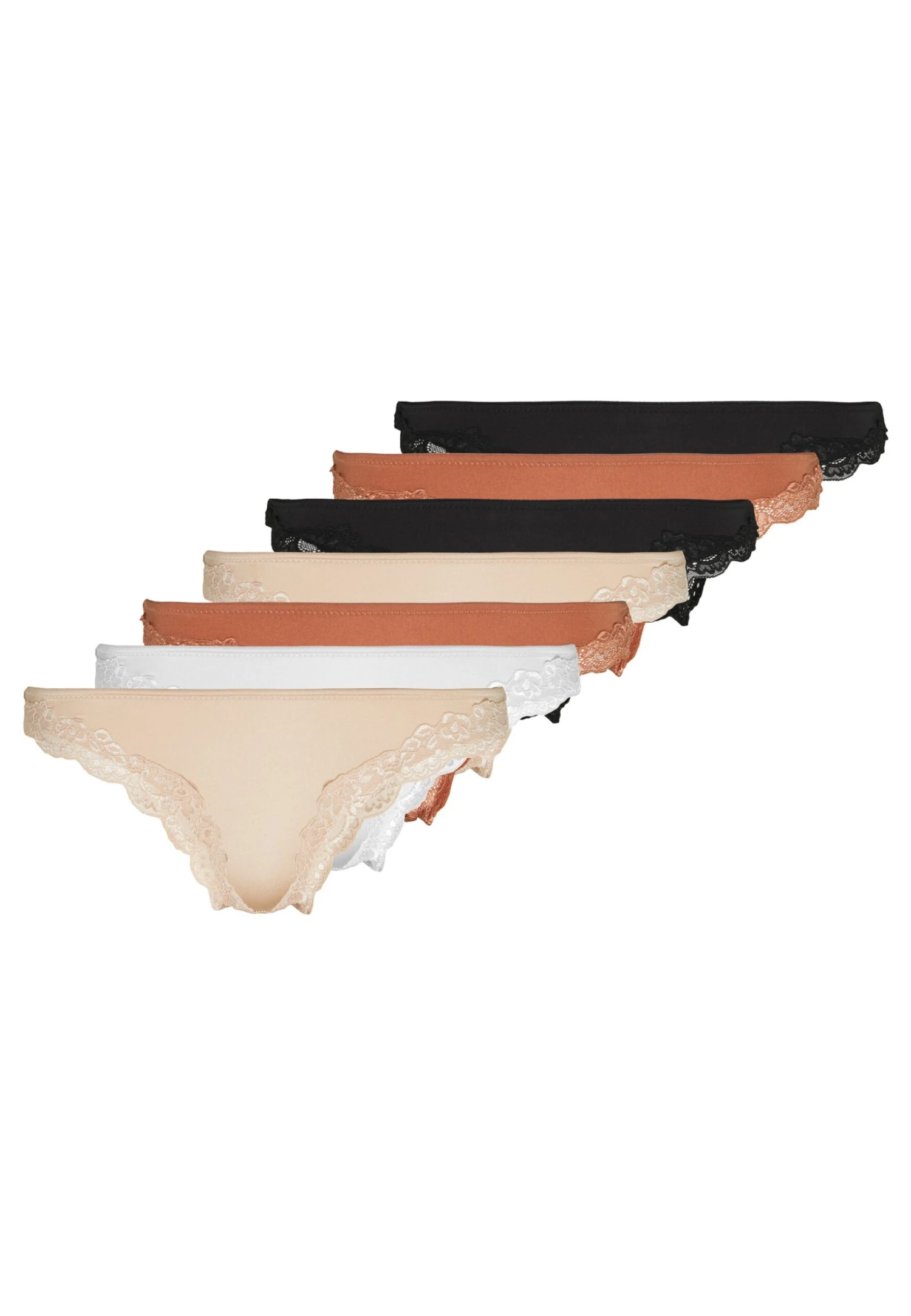 Anna Field Samira 7Pp Thong Lace Micro - String - Black/White/Tan 3 Anna Field Samira 7Pp Thong Lace Micro - String - Black/White/Tan