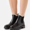 Anna Field Winter Booties Leather - Bottines - Black