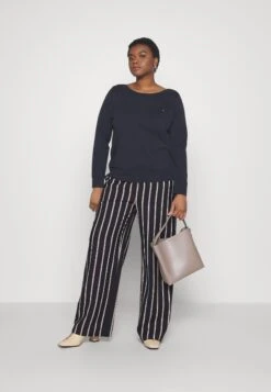 Wide Leg Pant - Pantalon Classique - Dark Blue/Brown/White -Anna Field a78cae8fb17145c7924431a888e48506