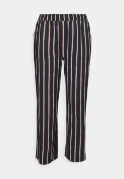 Wide Leg Pant - Pantalon Classique - Dark Blue/Brown/White -Anna Field aa9df79e817344bbb0010b3b238e8ac1