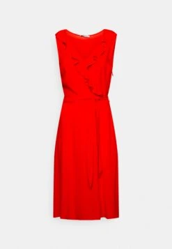 Anna Field Volant Midi Dress - Robe De Jour - Red