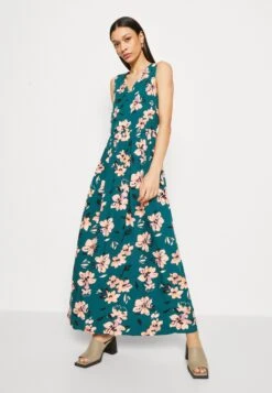 Anna Field Robe Longue - Dark Green/Pink -Anna Field baa227ce9a894cf9a0af24e94c9b805b