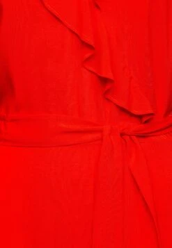 Anna Field Volant Midi Dress - Robe De Jour - Red -Anna Field d0e4e2e9d63041e58fa4816882c9a48a