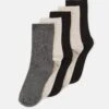 Anna Field 5 Pack - Chaussettes - Beige/Black/Grey -Anna Field dea7449edcb441f7b7474480476e34b4