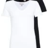 2 Pack - T-Shirt Basique - Black/White -Anna Field e44b98d75df34409a2f0caa9989416dc