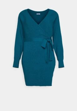 Wrap V Ausschnitt Mini Strickkleid Mit Gürtel - Robe Pull - Teal -Anna Field fc5159f58bee4be986bbac22de2132cb